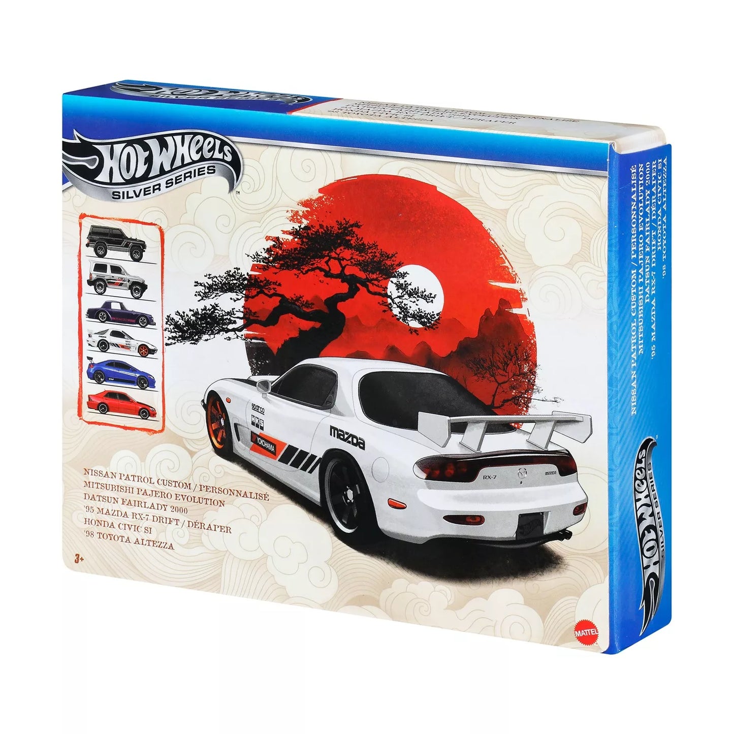 Silver Series – Streets of Japan Set of 6 (JLB23) + Hot Wheels Track Set