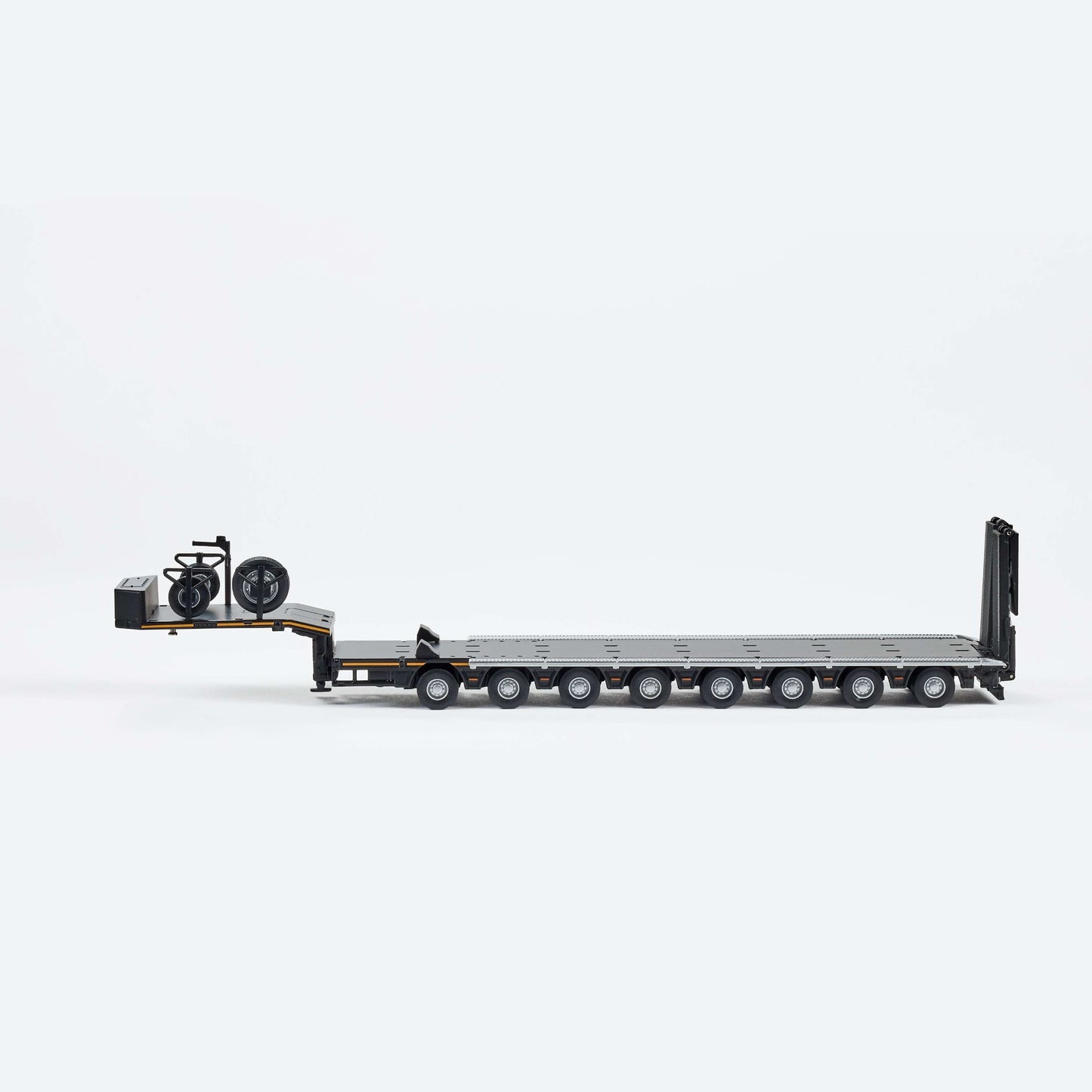 Scania Eight-Axis Semi-Low Deck Trailer, 1:64 Scale (Black)