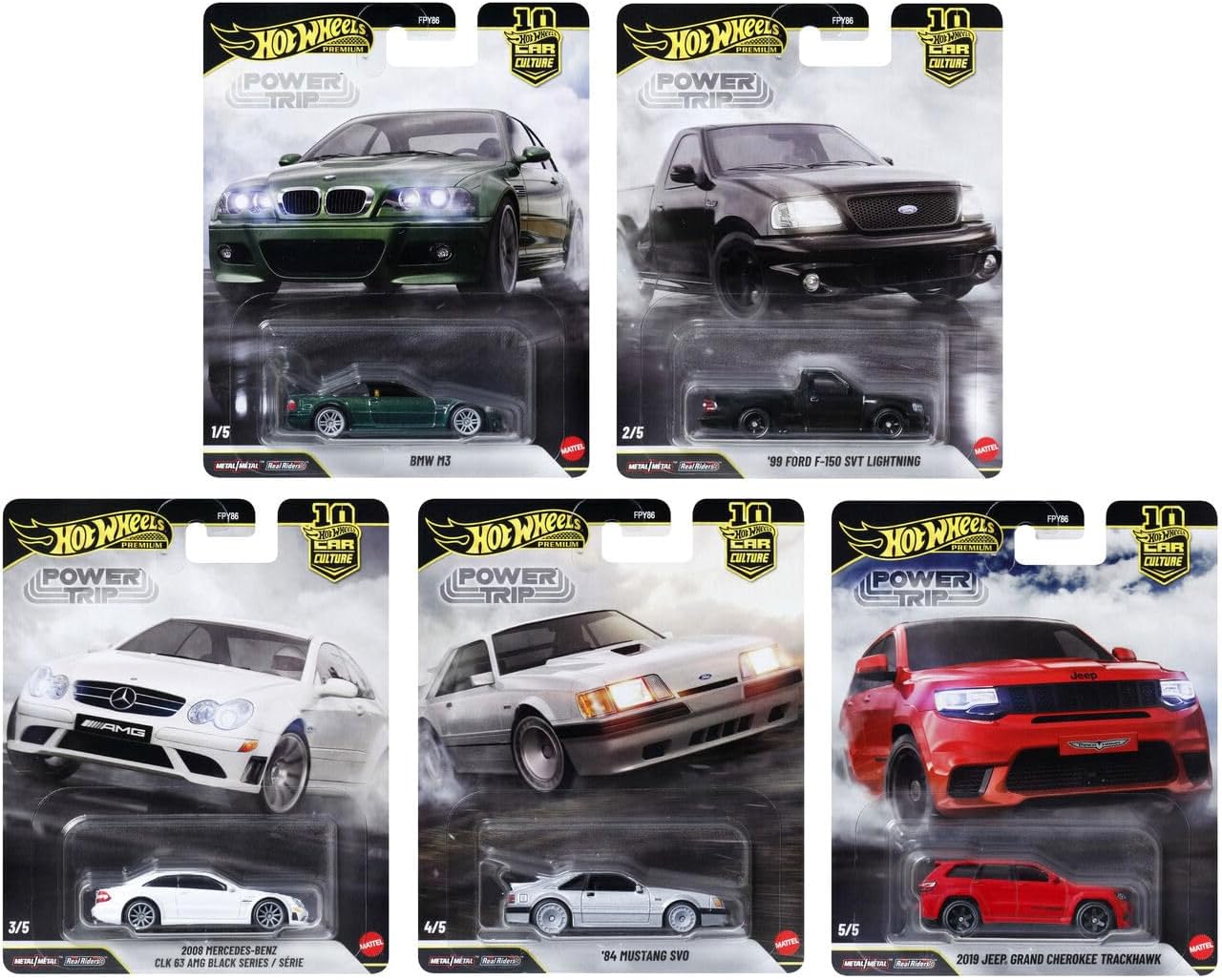 Hot Wheels Premium Car Culture 2026 - Power Trip - Pack of 5