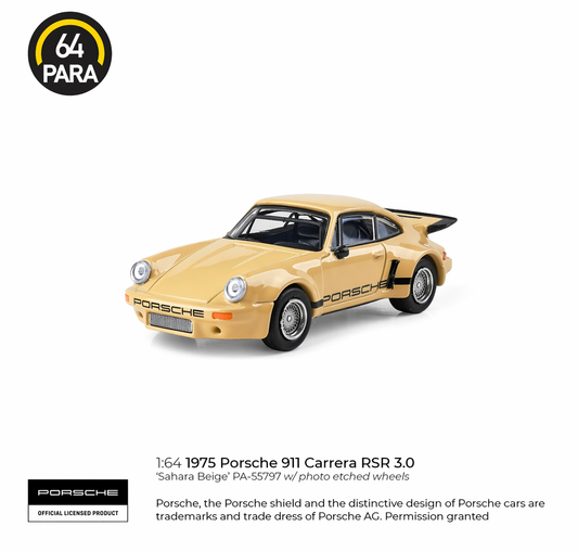 Porsche 911 Carrera RSR 3.0 1975, 1:64 Scale (Beige)