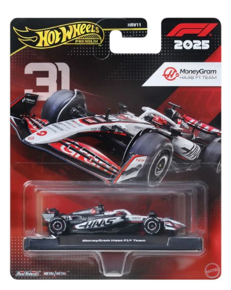 Hot Wheels 1:64 Scale Formula 1 2025 MONEYGRAM HAAS