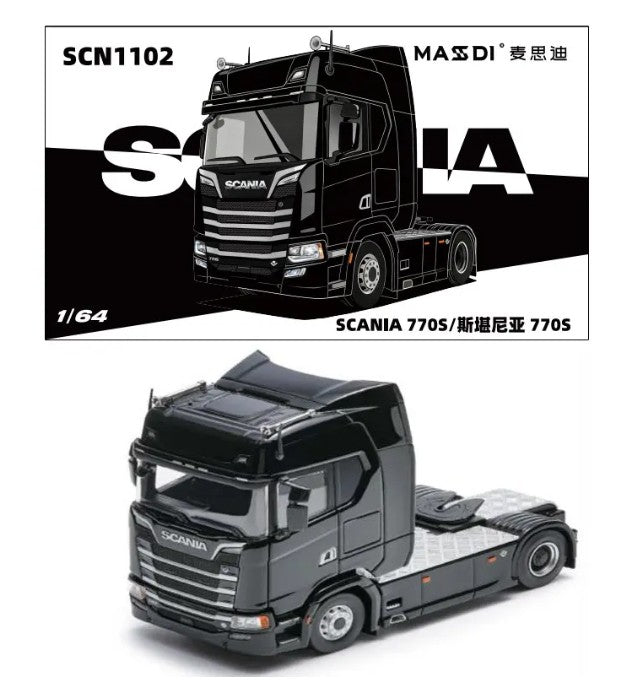 Scania 770S Truck Black 1:64 Scale Model