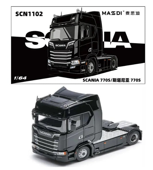 Scania 770S Truck Black 1:64 Scale Model