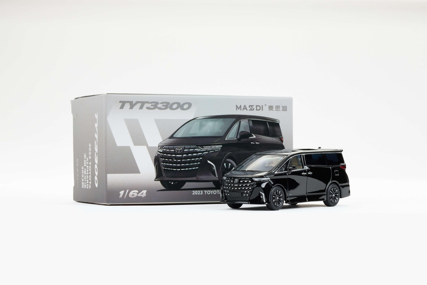 Toyota Alphard 2023, 1:64 Scale (Black)